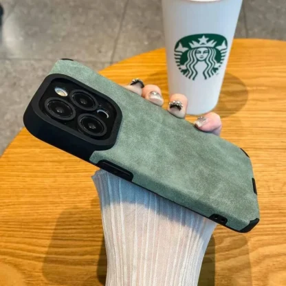 Matte Leather Silicone Phone Case - Image 8