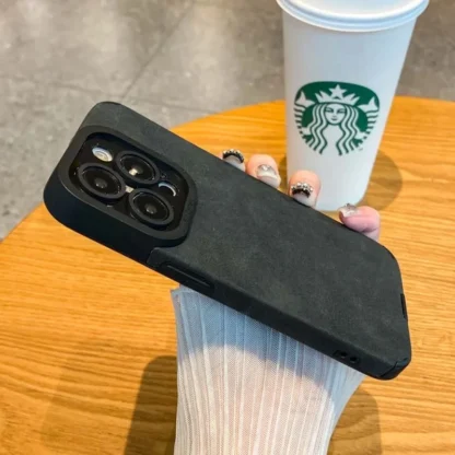 Matte Leather Silicone Phone Case - Image 9