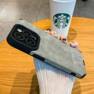 Matte Leather Silicone Phone Case