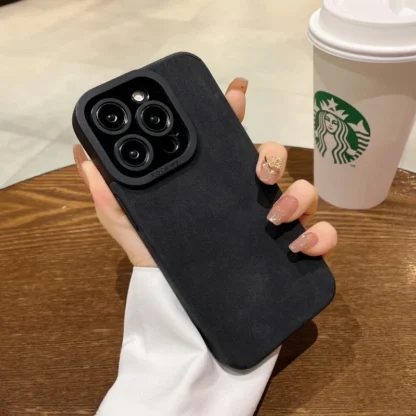 Matte Leather Silicone Phone Case - Image 2