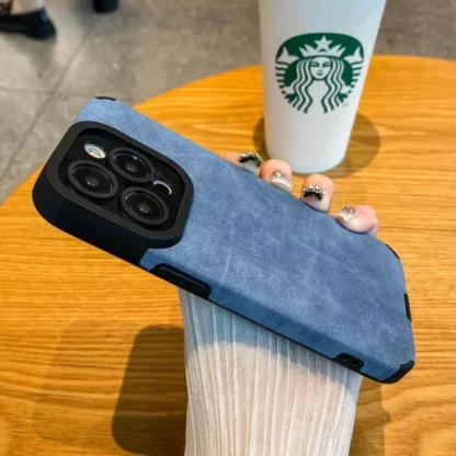 Matte Leather Silicone Phone Case - Image 6