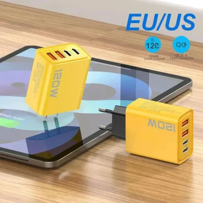 120W Fast Charging 4 Ports Mobile Phone Charger Adapter - Image 5