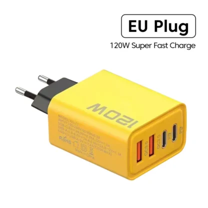 120W Fast Charging 4 Ports Mobile Phone Charger Adapter - Image 8