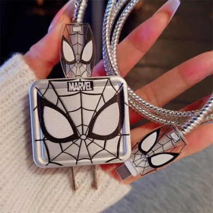 Spiderman Silver Charger USB Cable Protector - Image 3