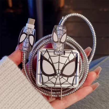 Spiderman Silver Charger USB Cable Protector - Image 4