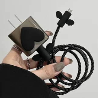 Black Love Charging Cable Protector