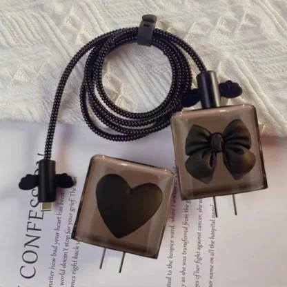 Black Love Charging Cable Protector - Image 3