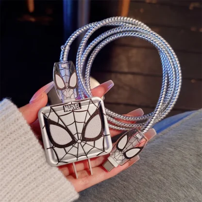 Spiderman Silver Charger USB Cable Protector - Image 5