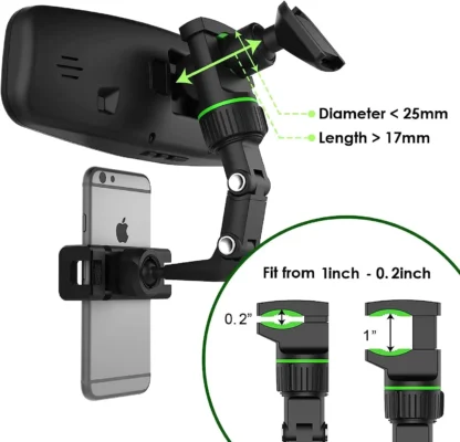 Rearview Mirror Phone Holder - Image 2