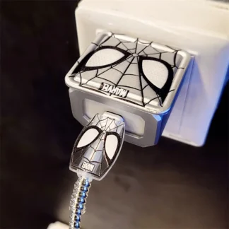 Spiderman Silver Charger USB Cable Protector