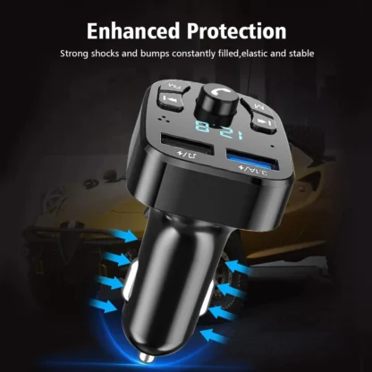 Car MP3 Player Dual USB Fast Charging Adapter - Image 4