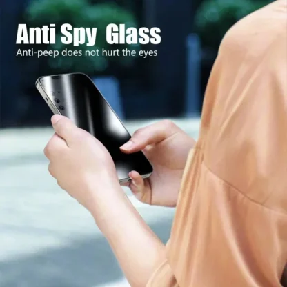 3PCS  Anti-peep Tempered Glass For iPhone 15 Pro Max - Image 4