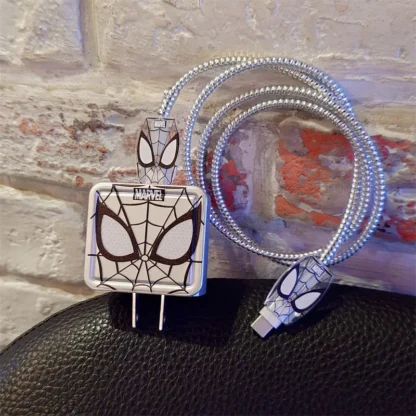 Spiderman Silver Charger USB Cable Protector - Image 6