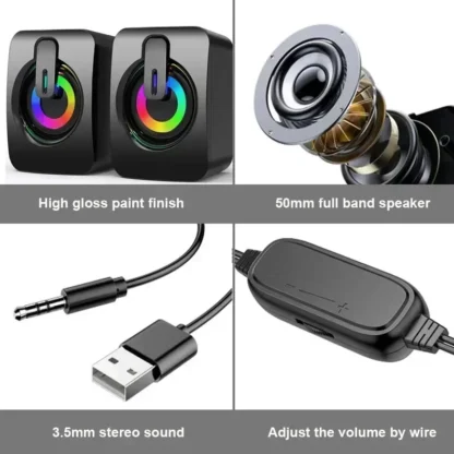 Computer Speaker Stereo Sound With Microphone - Image 5