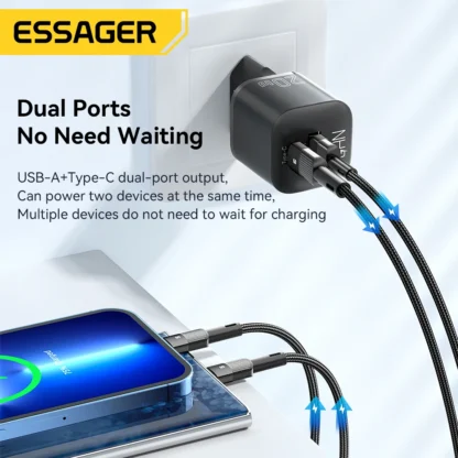 Essager 20W GaN USB Type C Charger PD Fast Charge - Image 2